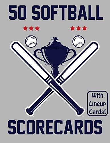50 Softball Scorecards With Lineup Cards 50 Scorecards For Baseball and Softball Games