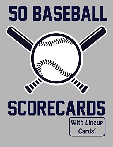 50 Baseball Scorecards With Lineup Cards 50 Scorecards For Baseball and Softball
