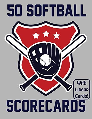 50 Softball Scorecards With Lineup Cards 50 Scorecards For Softball Games