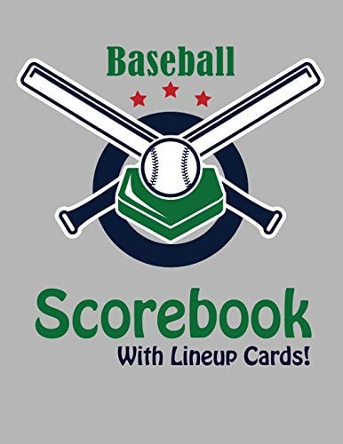 Baseball Scorebook With Lineup Cards 50 Scorecards For Baseball