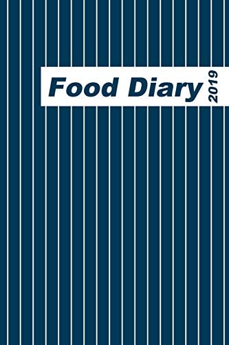 Food Diary 2019 Basic Food Diary with Blue Pinstripe Cover