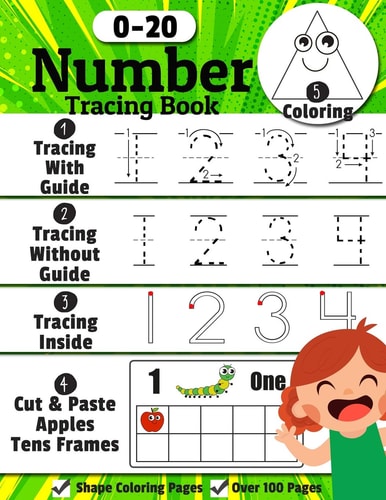 Number Tracing Book Trace Numbers Writing Practice Workbook for Pre K, Kindergarten and Kids Ages 3-5, Learn Numbers 0 to 20! (Math Activity Book)