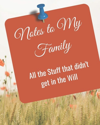 Notes To My Family All the Stuff that Didn't Get in the Will