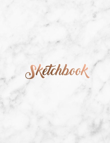 Sketchbook Marble Cover, Sketchbook for Drawing, Coloring, Sketching and Doodling, 8. 5 X 11 110 Pages