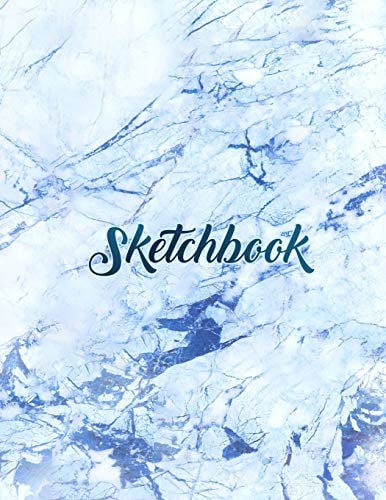 Sketchbook Marble Cover, Sketchbook for Drawing, Coloring, Sketching and Doodling, 8. 5 X 11 110 Pages