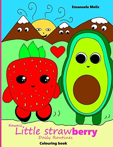 Kawaii Little Strawberry Daily Routines Colouring Book