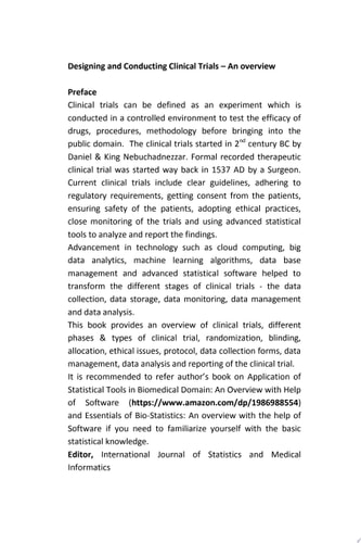 Designing and Conducting Clinical Trials – An overview