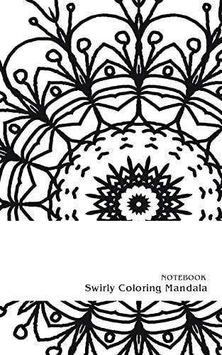 Notebook Swirly Coloring Mandala 3x3 Rectangles Writing Spots