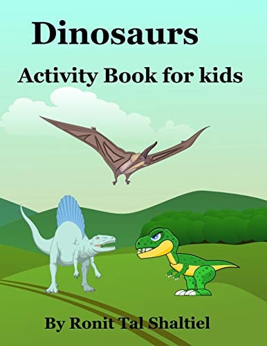 Dinosaurs - Activity Book for Kids Coloring Pages, a Matching Game and Hidden Words Game