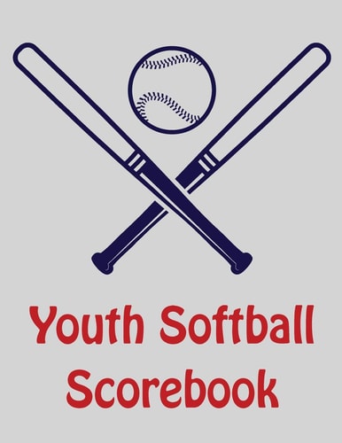 Youth Softball Scorebook 100 Scorecards For Baseball and Softball