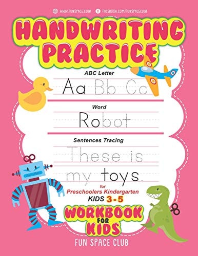 Handwriting Practice Workbook for Kids ABC Letter, Word, and Sentences Tracing for Preschoolers Kindergarten Kids 3-5