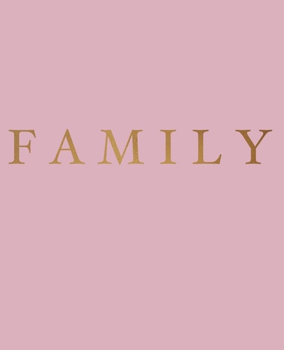 Family A Decorative Book for Coffee Tables, Bookshelves and Interior Design Styling - Stack Deco Books Together to Create a Custom Look