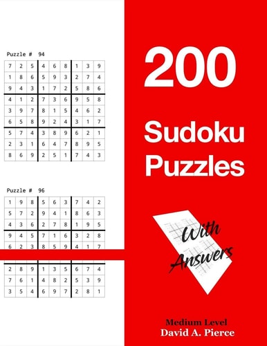 Sudoku Puzzles 200 Medium Level For Adults and Kids that Enjoy Sudokus