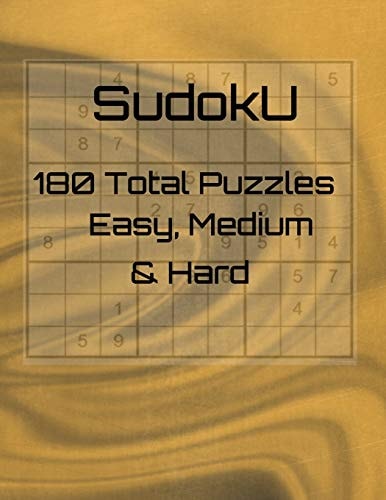 Sudoku 180 Total Puzzles Easy, Medium and Hard