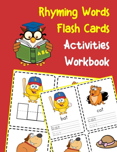 Rhyming Words Flash Cards Activities Workbook 200 CVC Vowels and Consonants with Pictures