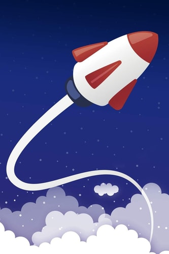 Rocket Sketchbook 6 X 9, 120 Pp