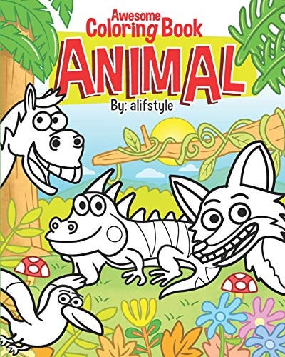Awesome Coloring Book Animal Fun Learning for Kid