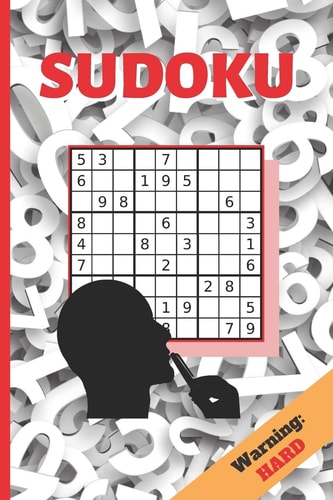 Sudoku 6" X 9" 100 Hard Sudoku Puzzles Book with Answer Keys Included. Tons of Fun. Easy-To-Read Font Sudoku Book.