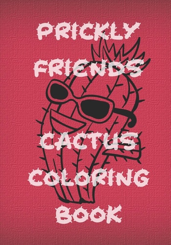 Prickly Friends Cactus Coloring Book Simple Cute Cactus Faces