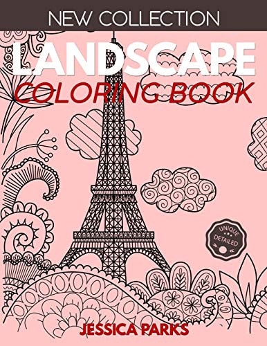 Landscape Coloring Book Stress Relieving Landscape Designs For Anger Release, Adult Relaxation And Meditation