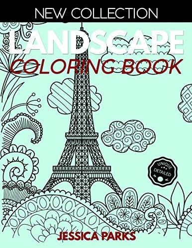 Landscape Coloring Book Stress Relieving Landscape Designs For Anger Release, Adult Relaxation And Meditation
