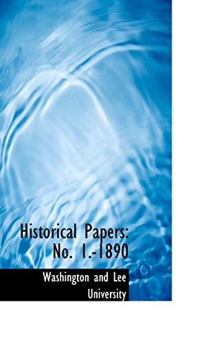 Historical Papers: No. 1.-1890