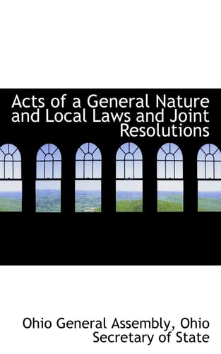 Acts of a General Nature and Local Laws and Joint Resolutions