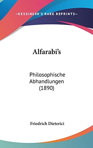 Alfarabi's Philosophische Abhandlungen (1890)
