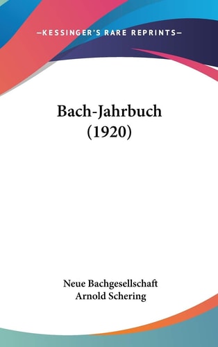 Bach-Jahrbuch (1920)