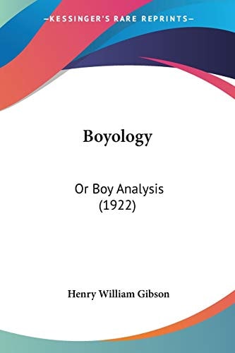 Boyology Or Boy Analysis (1922)
