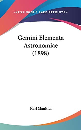 Gemini Elementa Astronomiae (1898)