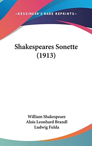 Shakespeares Sonette (1913)