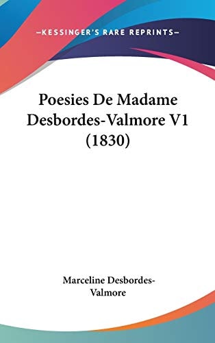 Poesies de Madame Desbordes-Valmore V1