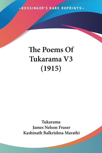 The Poems Of Tukarama V3 (1915)