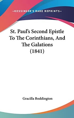 St. Paul's Second Epistle To The Corinthians, And The Galations (1841)