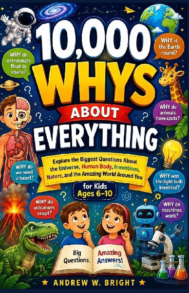 10,000 Whys About  Everything for Kids Ages 6-10: Explore the Biggest Questions About the Universe, Human Body, Inventions, Nature, and the Amazing World Around You