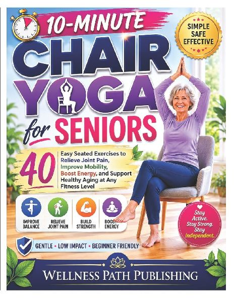 10 Minute Yoga for Seniors: 40 Easy Seated Exercises to Relieve Joint Pain, Improve Mobility, Boost Energy, and Support Healthy Aging at Any Fitness Level