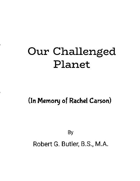 Our Challenged Planet: In Memory of Rachel Carson