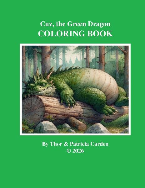 Cuz, the Green Dragon Companion Coloring Book