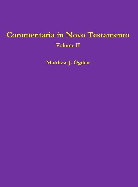 Commentaria in Novo Testamento (Volume II)