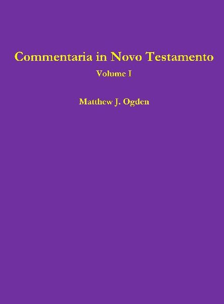 Commentaria in Novo Testamento (Volume I)