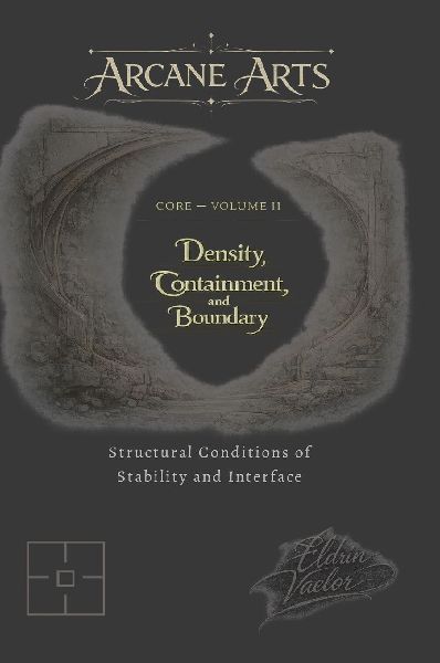 Arcane Arts: Core - Volume II / Density, Containment, and Boundary: Structural Conditions of Stability and Interface