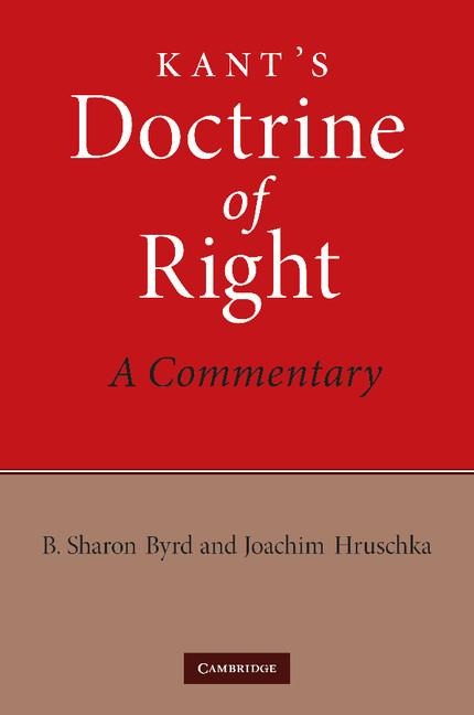 Kant's Doctrine of Right: A Commentary
