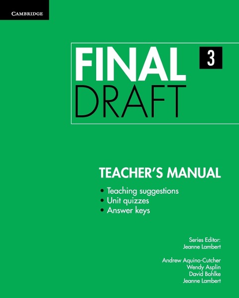 Final Draft Level 3 Teacher's Manual