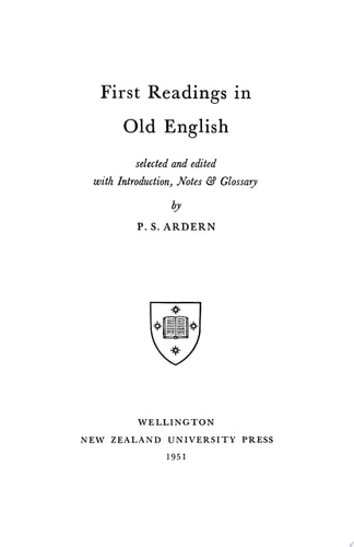 First Readings in Old English