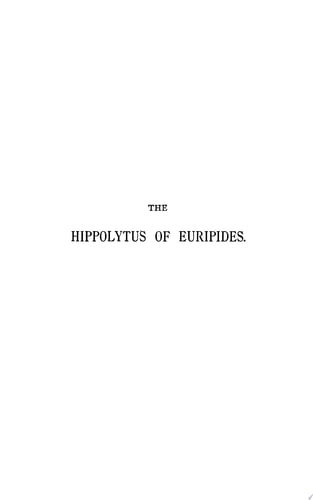 The Hippolytus of Euripides