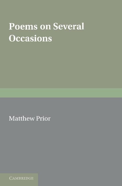 The Writings of Matthew Prior