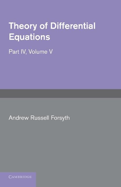 Theory of Differential Equations: Partial Differential Equations