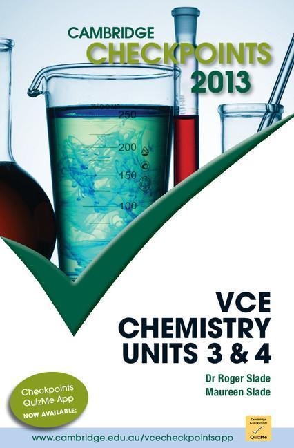 Cambridge Checkpoints Vce Chemistry Units 3 and 4 2013
