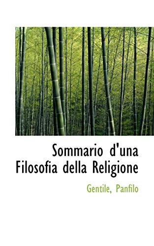 Sommario d'una Filosofia della Religione
